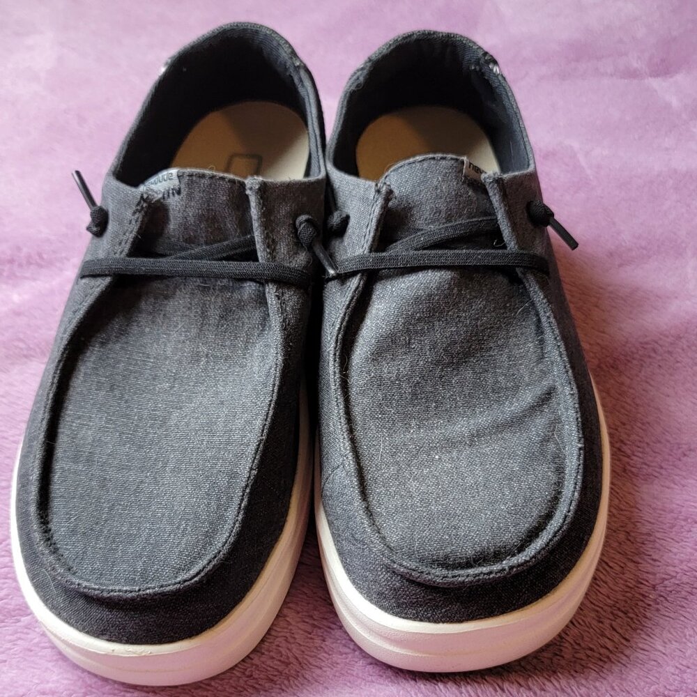 Hey Dude Black/Charcoal with Hint of Shimmer Shoes 6